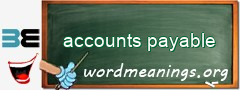 WordMeaning blackboard for accounts payable